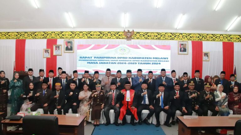 Pelantikan 30 Anggota DPRD Kabupaten Melawi Periode 2024-2029