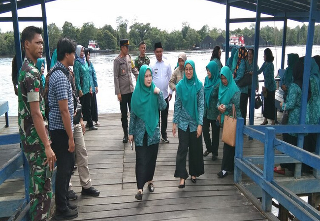 Ketua TP PKK Kabupaten Barito Selatan Kunjungi Kecamatan Dusun Hilir dalam Kunjungan Kerja